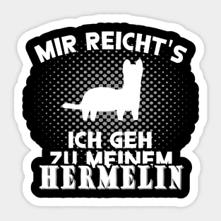 Hermelin Design Haustier Geschenk Wildtier Sticker